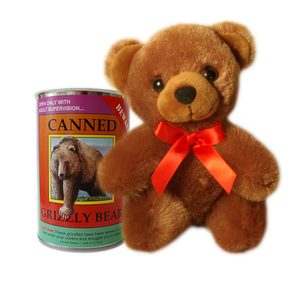 6" Canned Grizzly Bear - Canned Critters