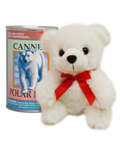 6" Canned Polar Bear - Canned Critters